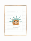 Cat-Tue of Liberty Print