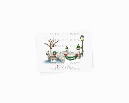 Festive Bow Bridge box of 6 cards
