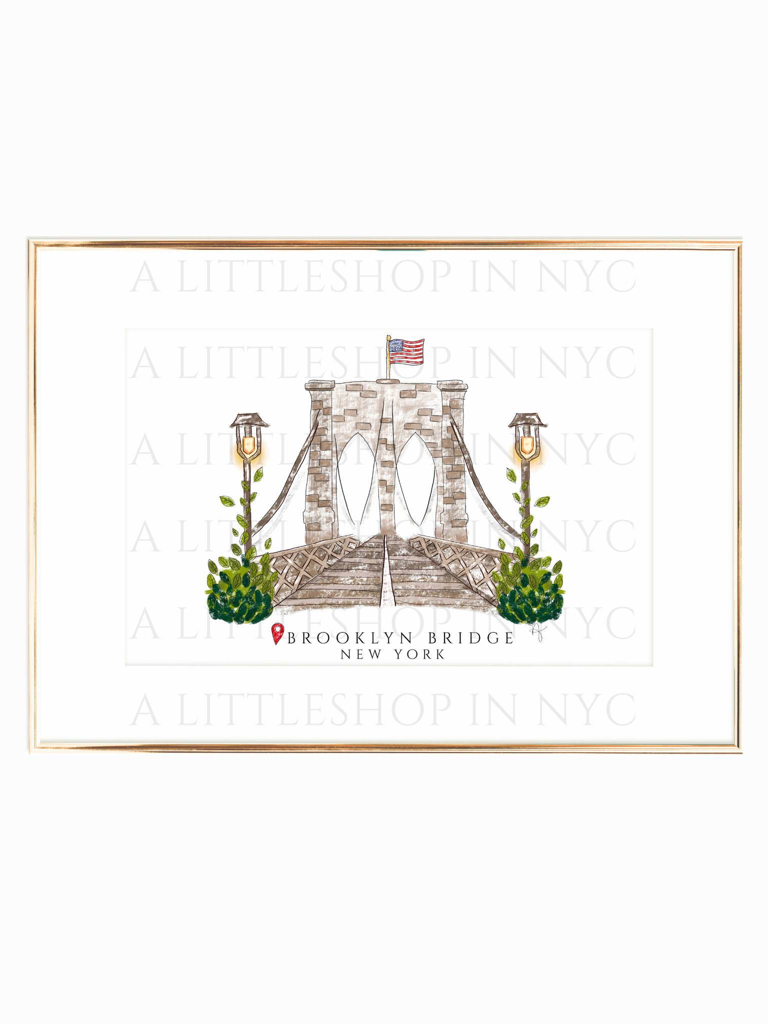 Brooklyn Bridge Path Print