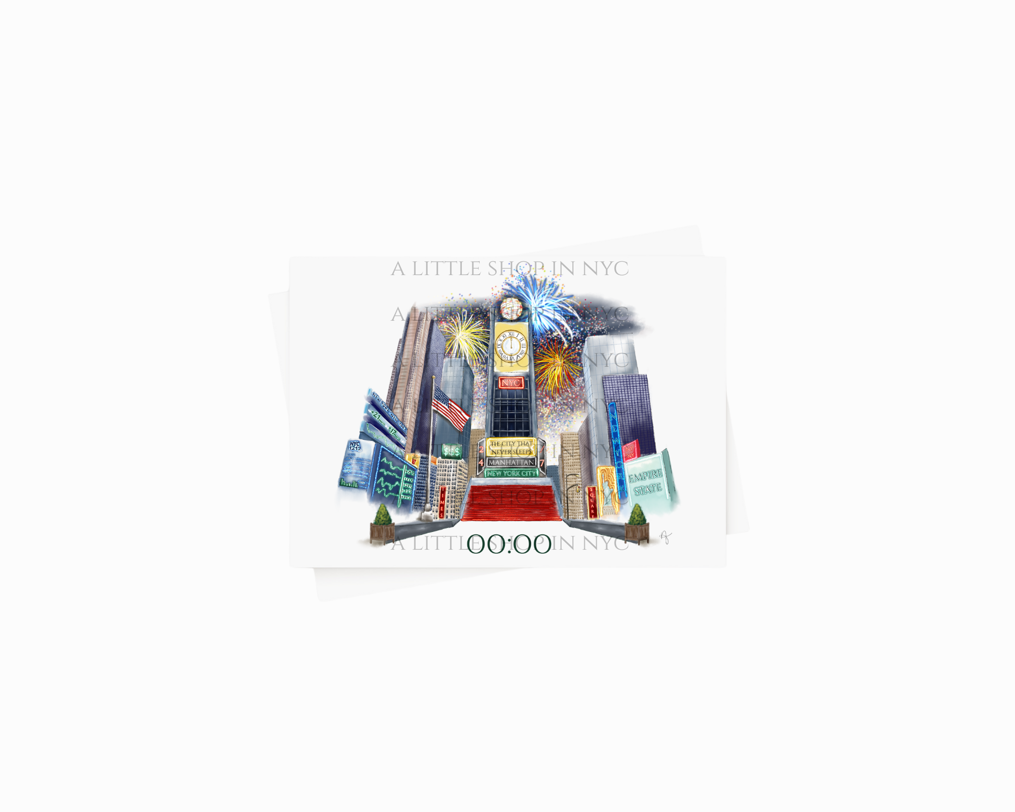 Midnight Times Square Card