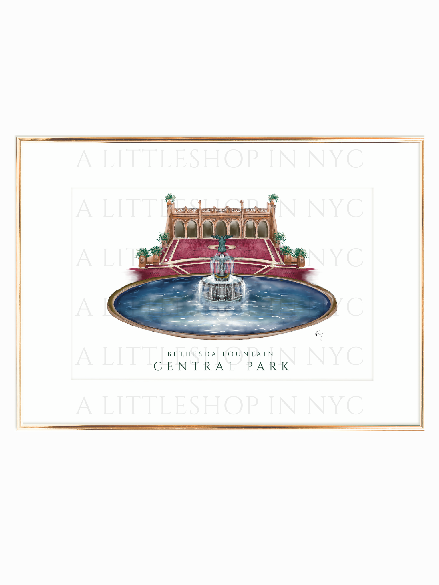 Bethesda Fountain Print