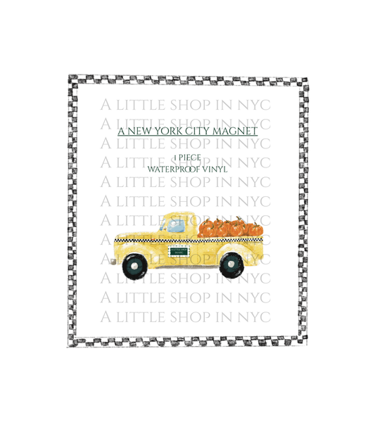 Fall Taxi Truck Magnet