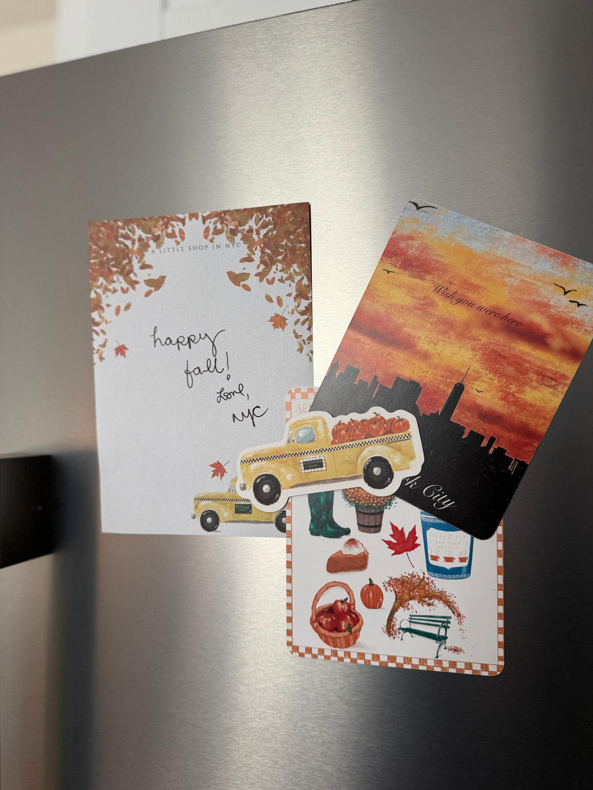 Fall Taxi Truck Magnet