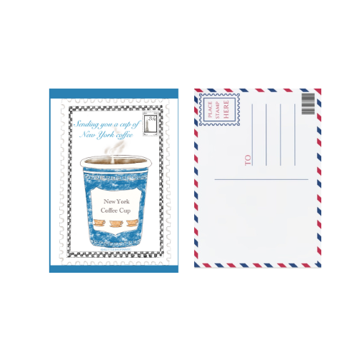 New York Coffee Cup Postcard