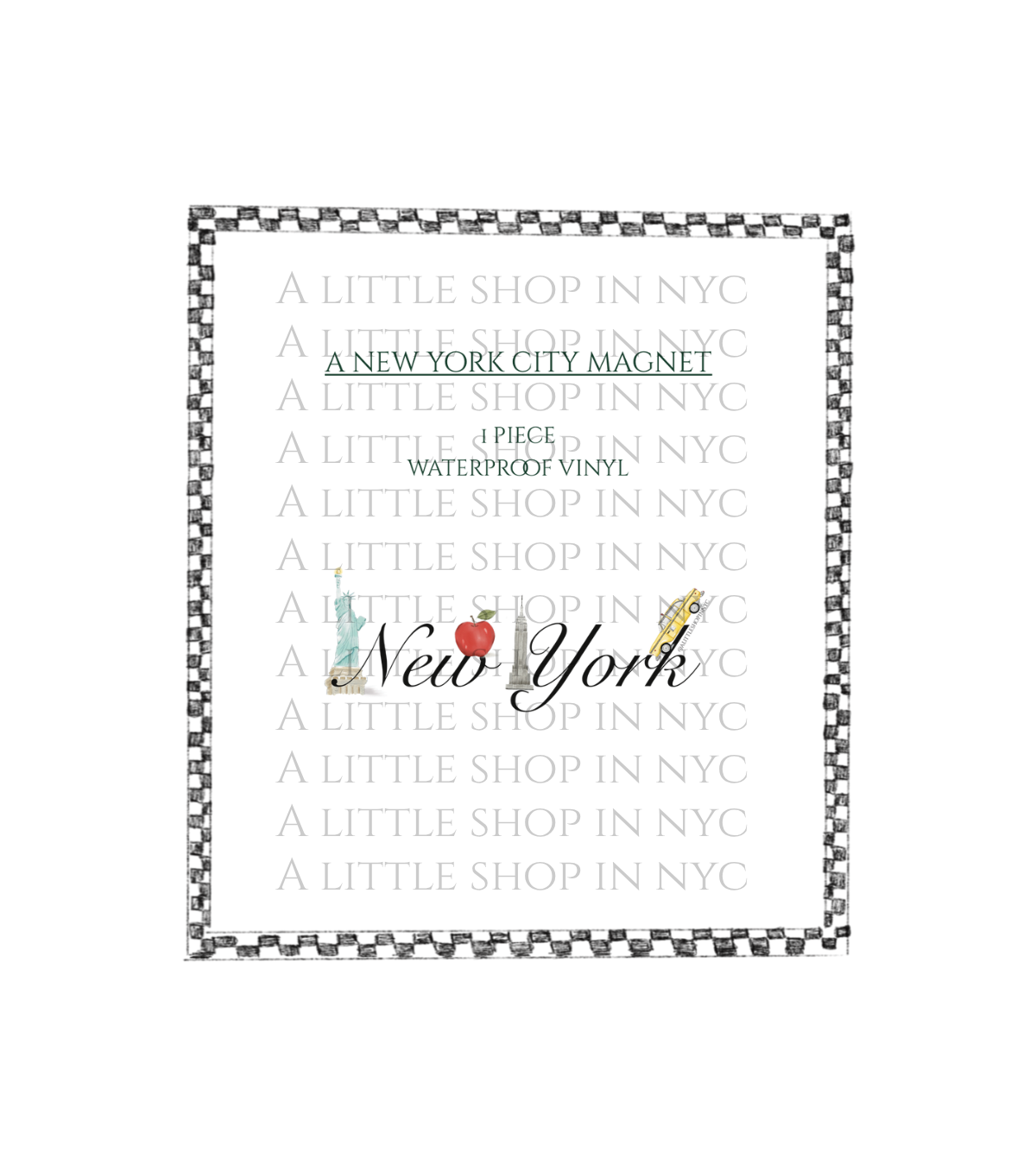 New York Text Magnet