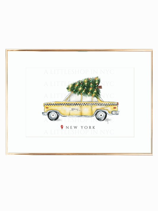 Festive Taxi - Print