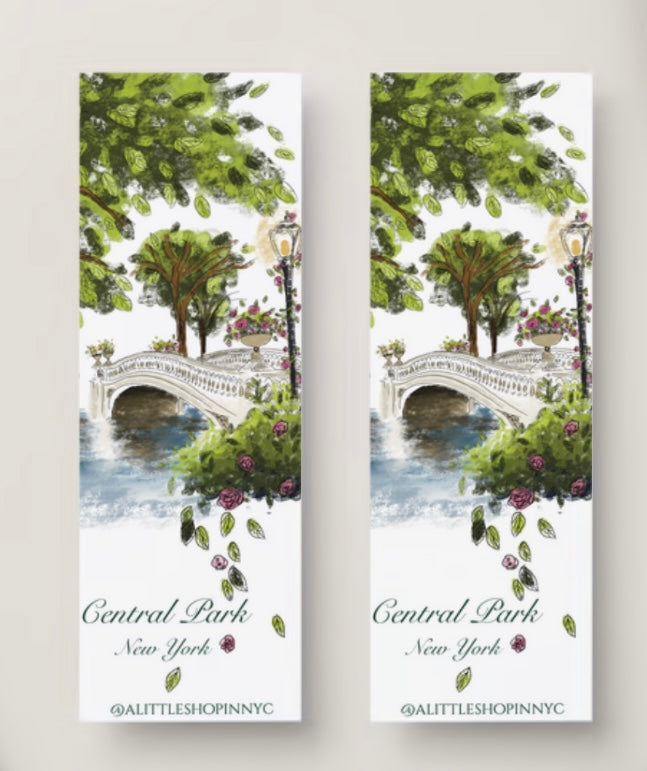 Bow Bridge Central Park Bookmark 2 pack