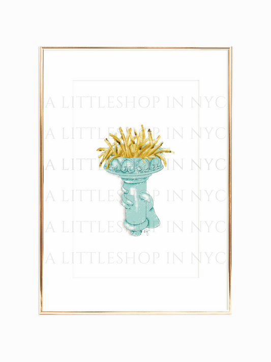 The Statue of Fries Print