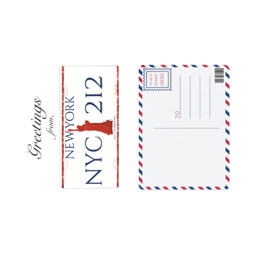 NYC License Plate Postcard