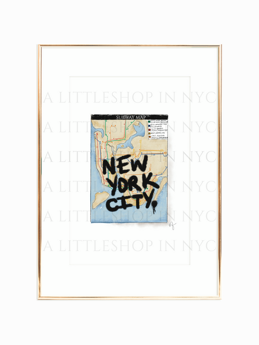 Subway Map Print