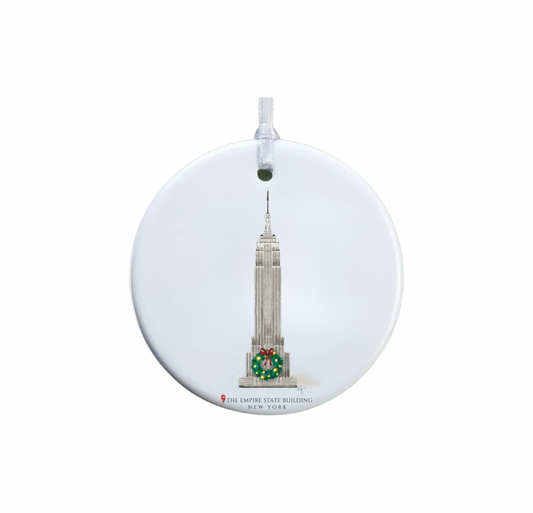 Festive Empire State Building  Ornament