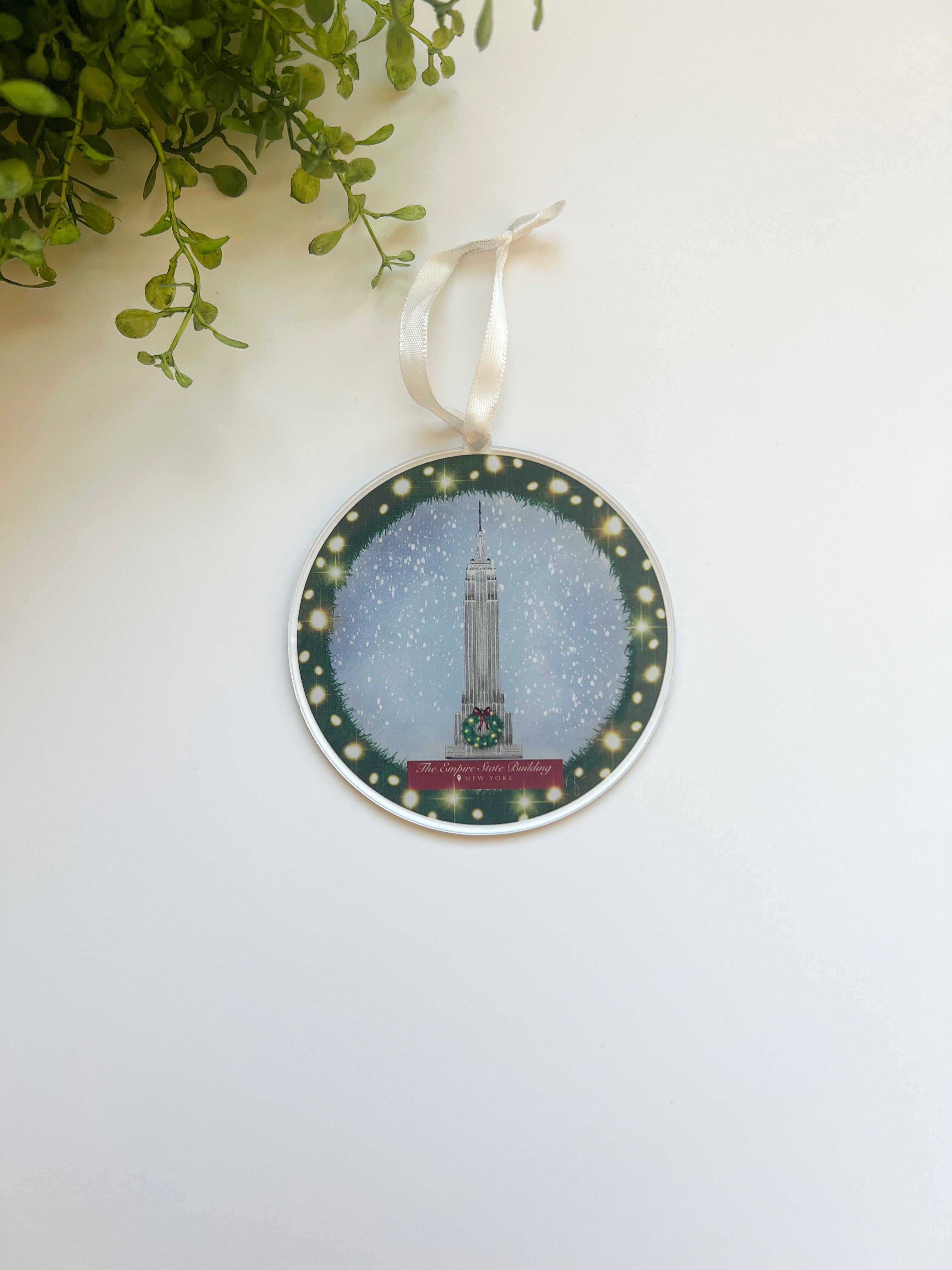 Festive Empire State Building  Ornament