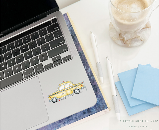 Mini Taxi Yellow Sticker
