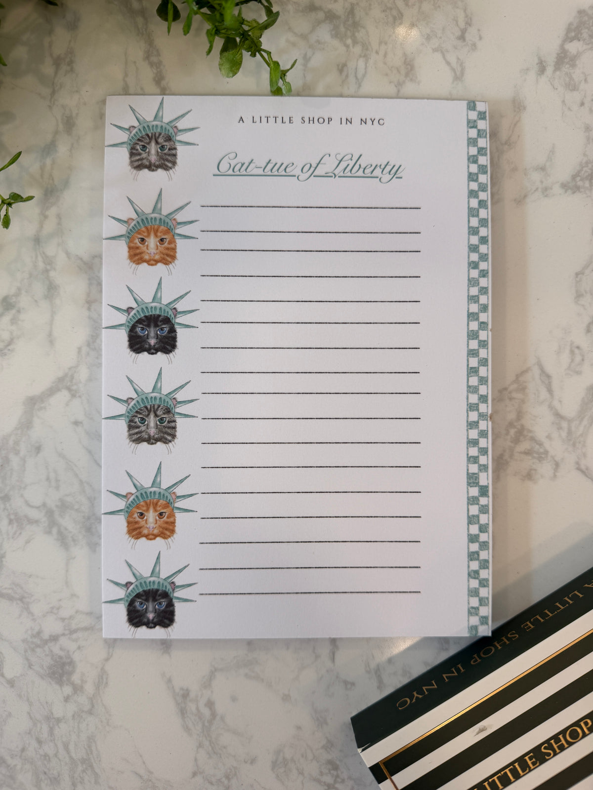 Large Notepad Cat-Tue of Liberty