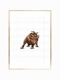 Wall Street Bull Print