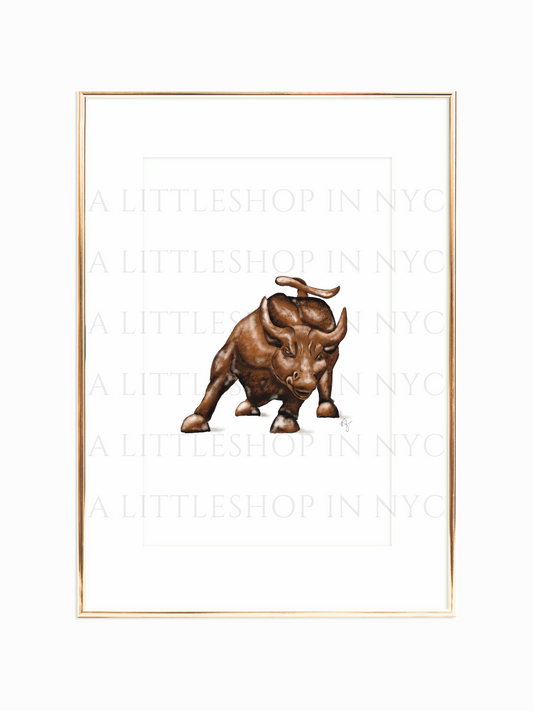 Wall Street Bull Print