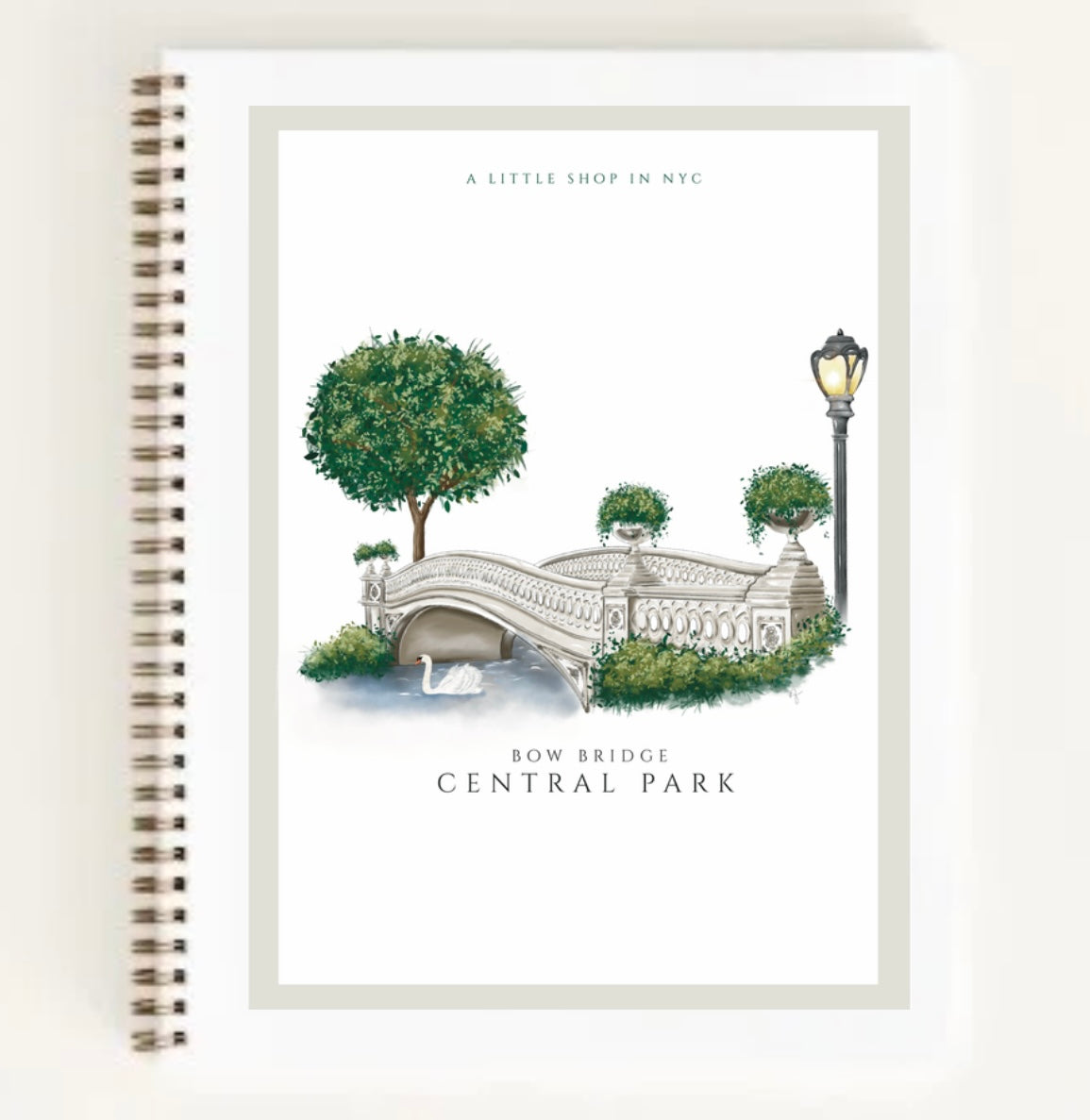 Bow Bridge Spiral Notebook