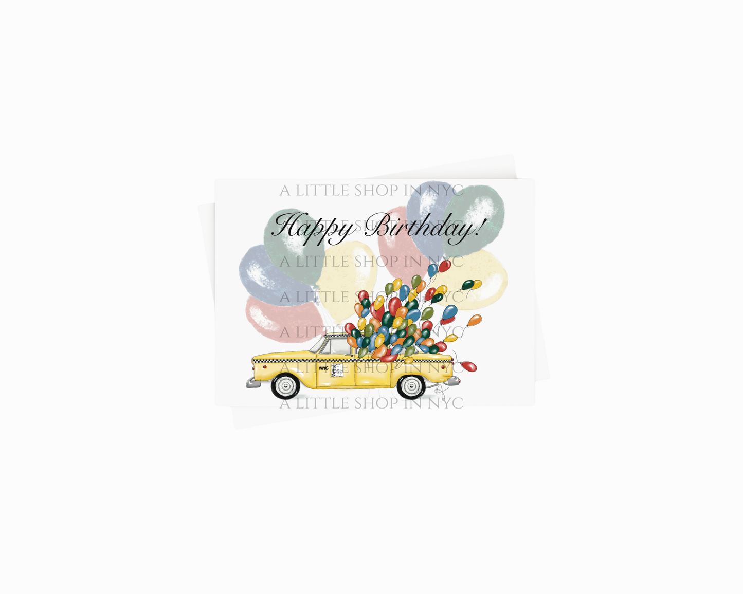 Happy Birthday Taxi Card