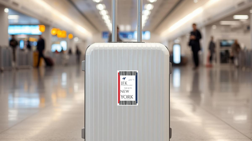Boarding Pass Luggage Sticker