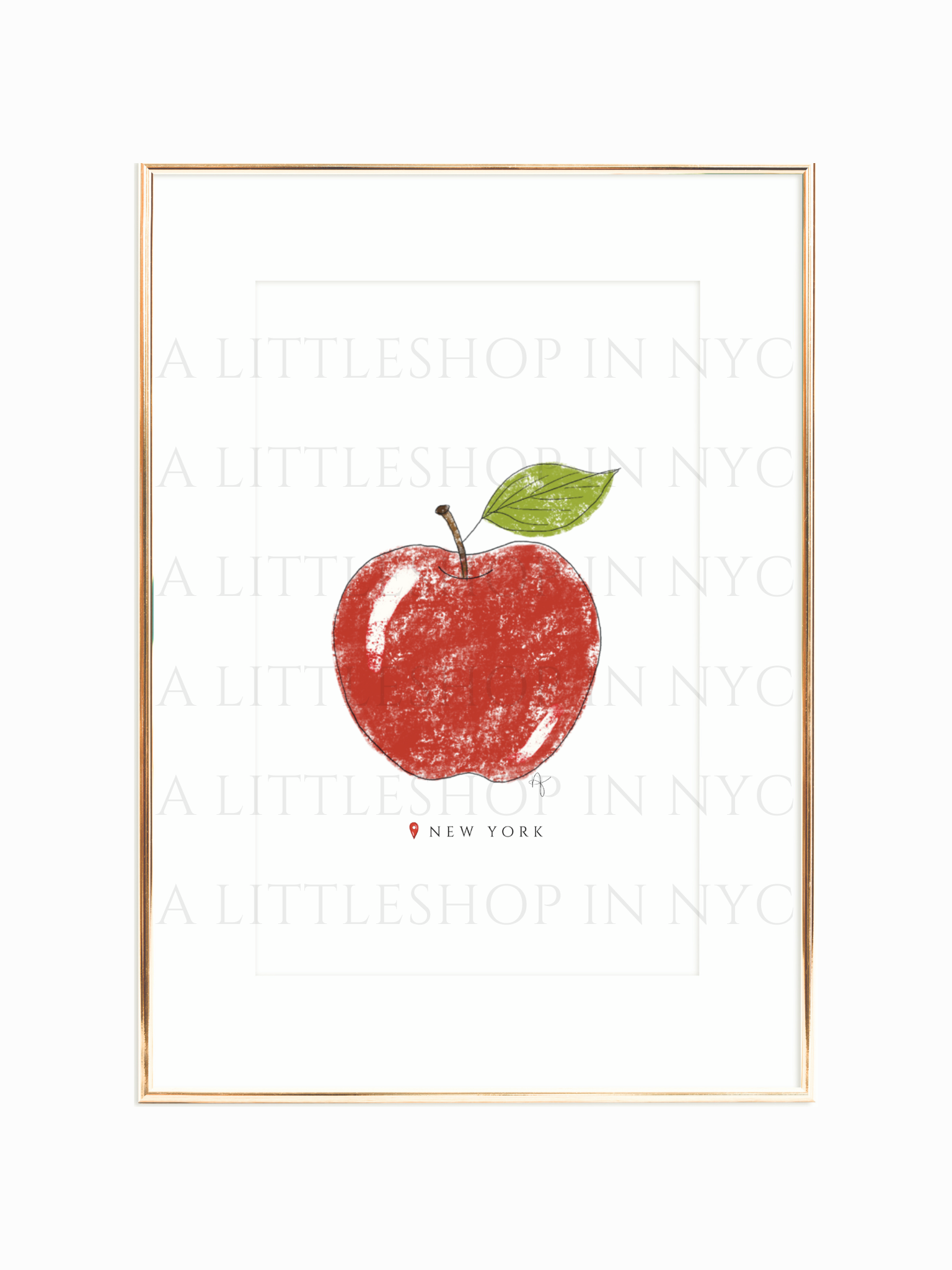 Big Red Apple Print
