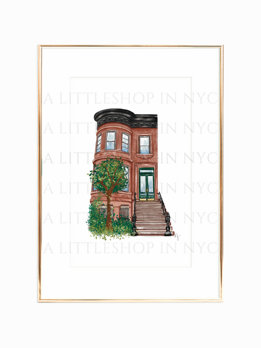 New York Brownstone Print