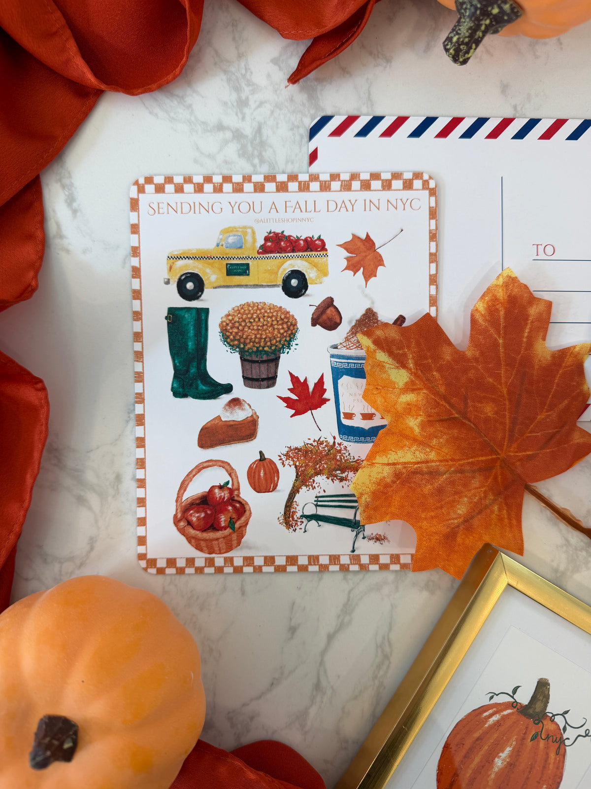 Fall in New York Postcard