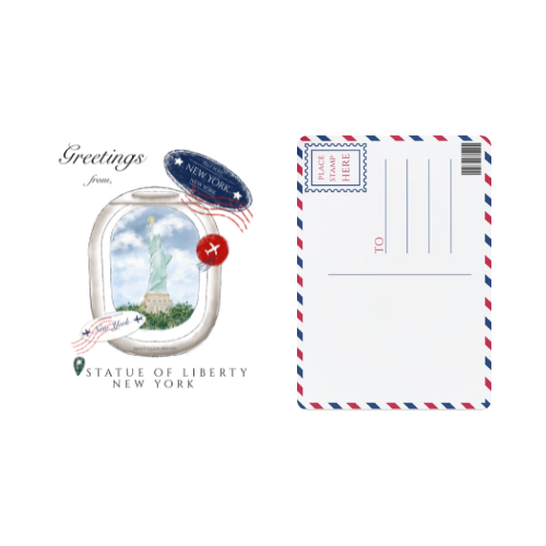 Airplane View Postcard