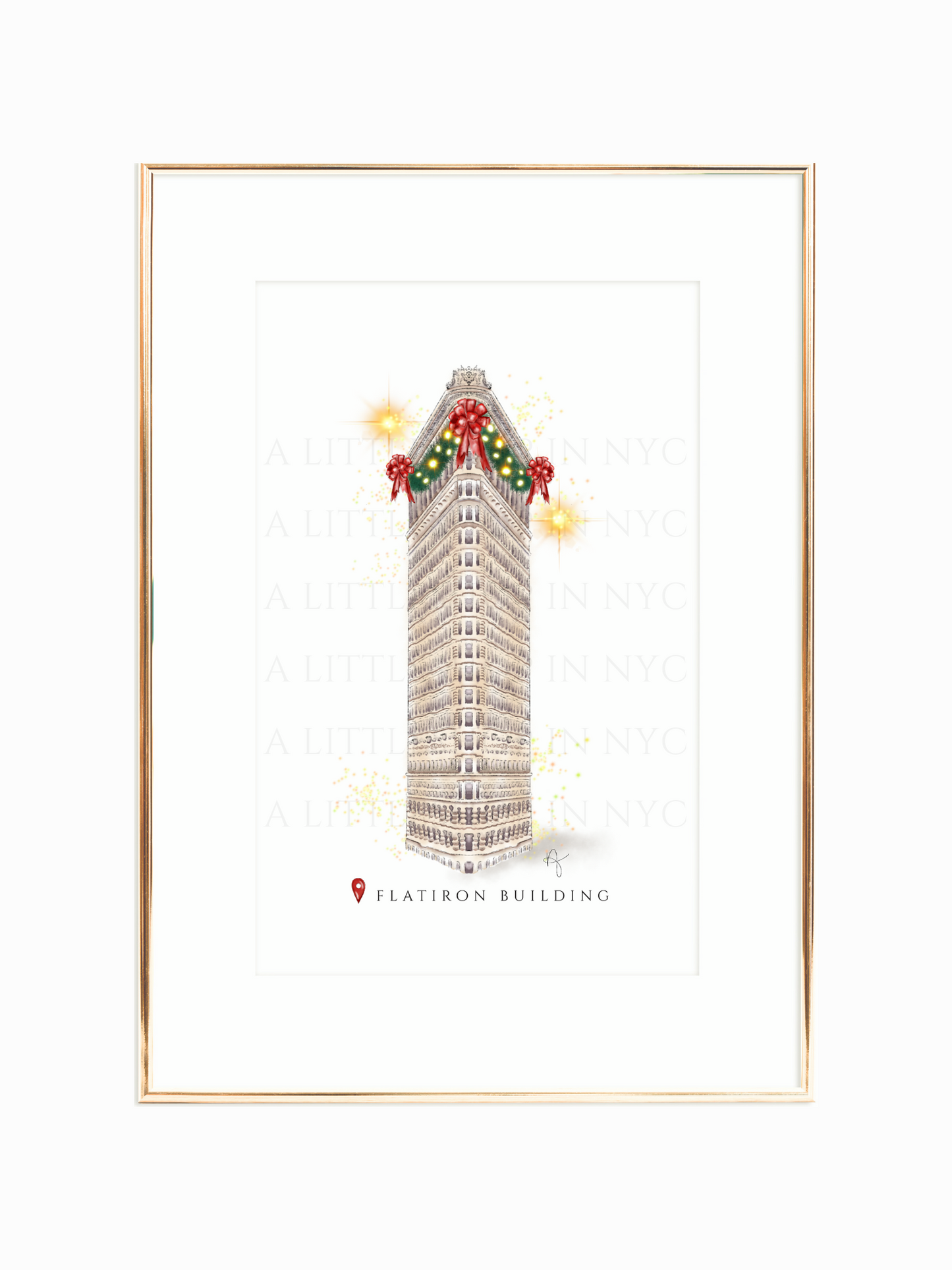 Festive FlatIron Building Print