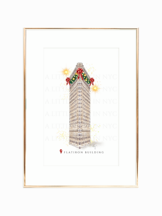 Festive FlatIron Building Print