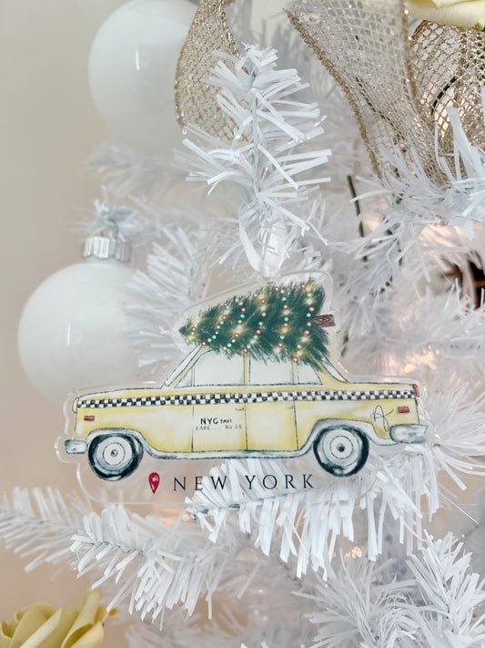 Festive Taxi Ornament