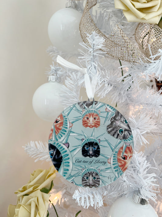 Cat-Tue of Liberty Ornament