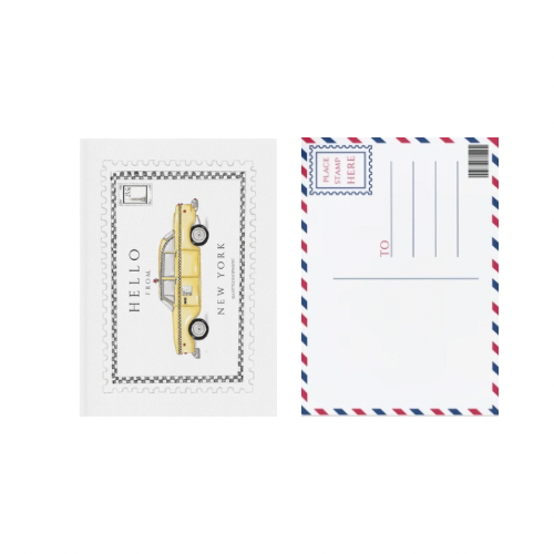 Taxi Stamp Postcard