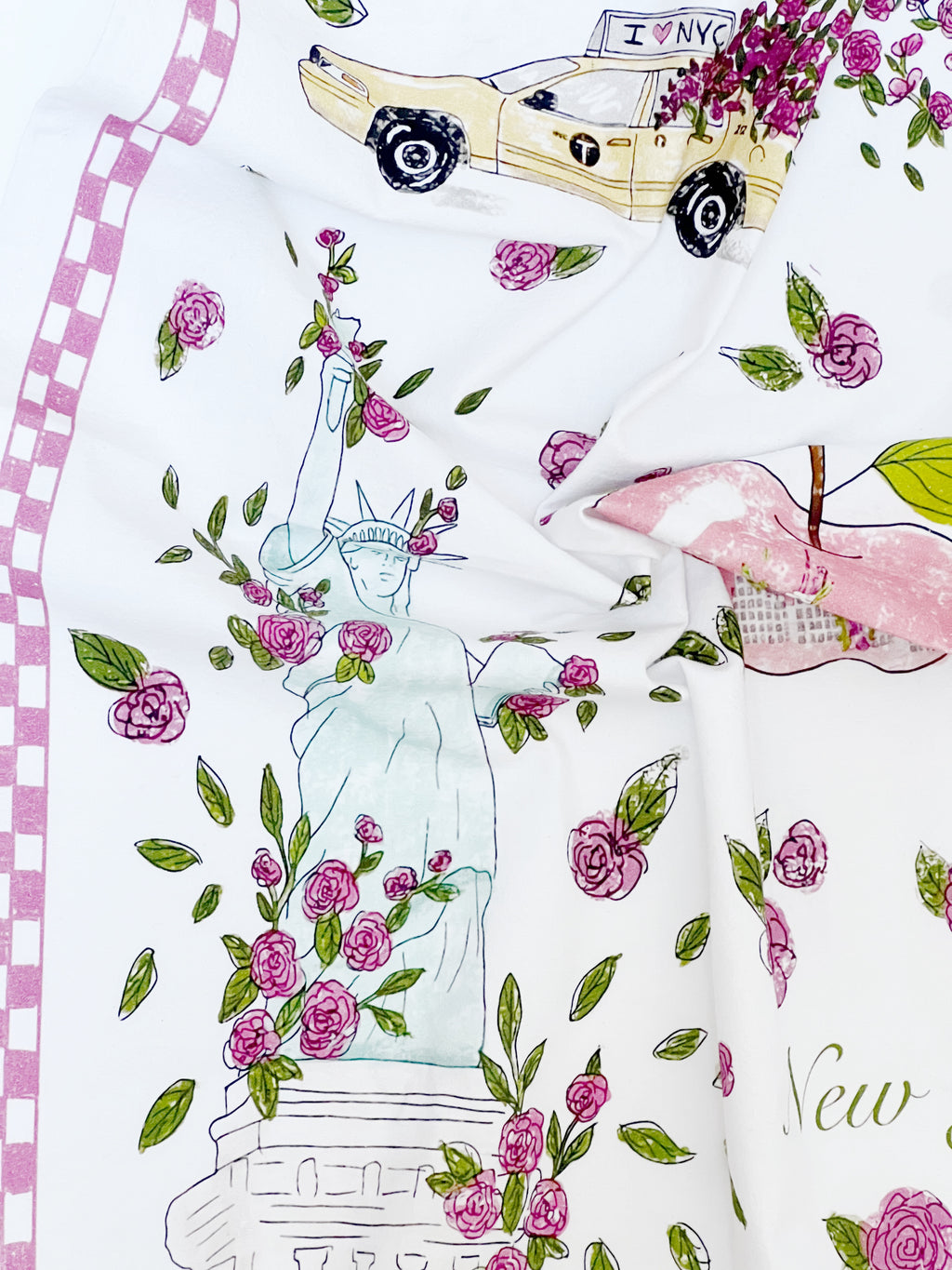 The Pink Apple Tea Towel