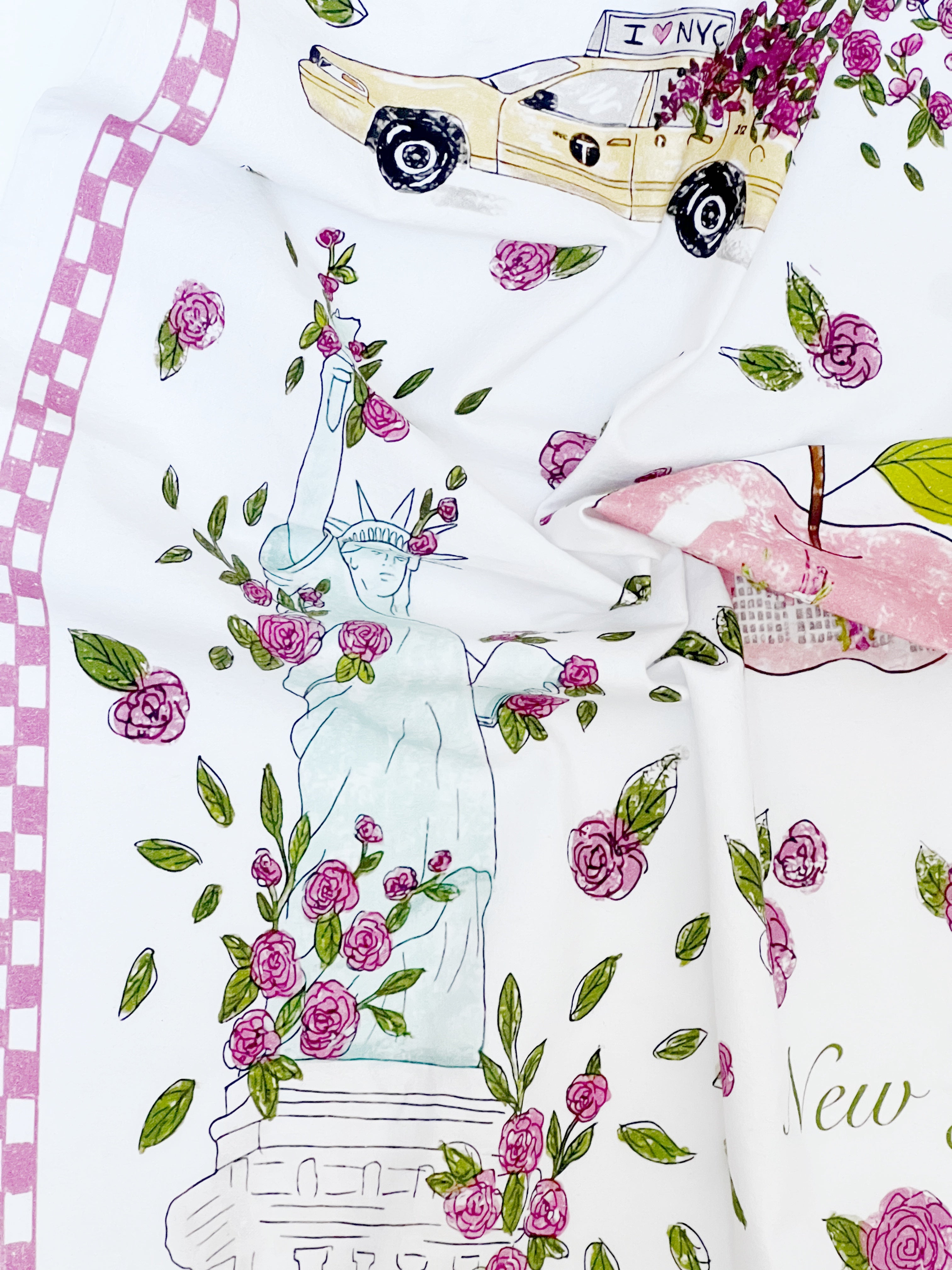 The Pink Apple Tea Towel