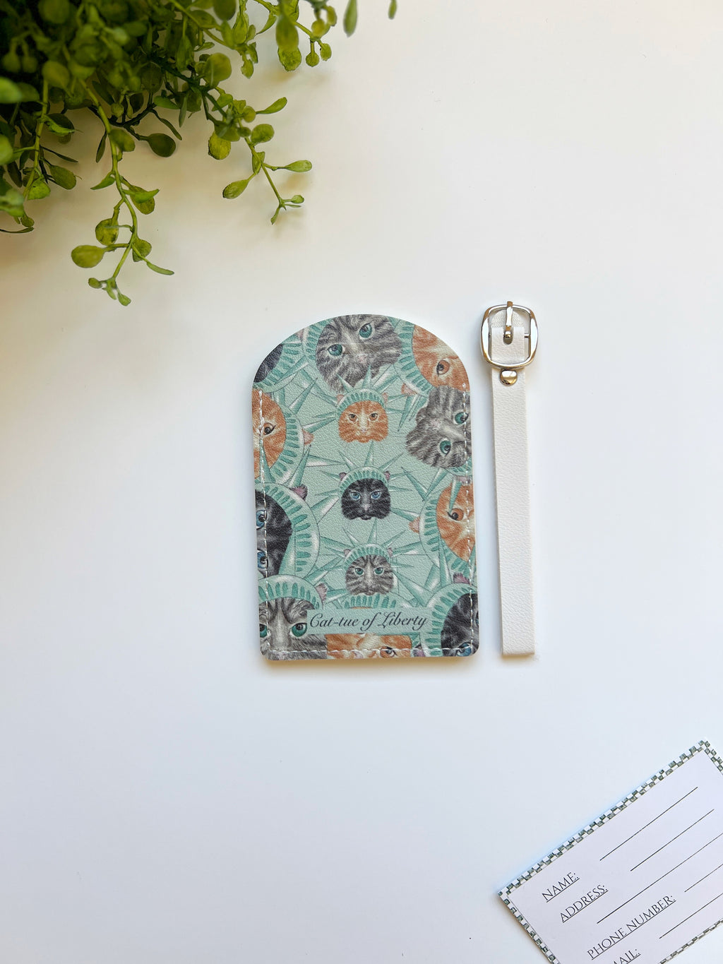 Cat-tue of liberty Luggage tag