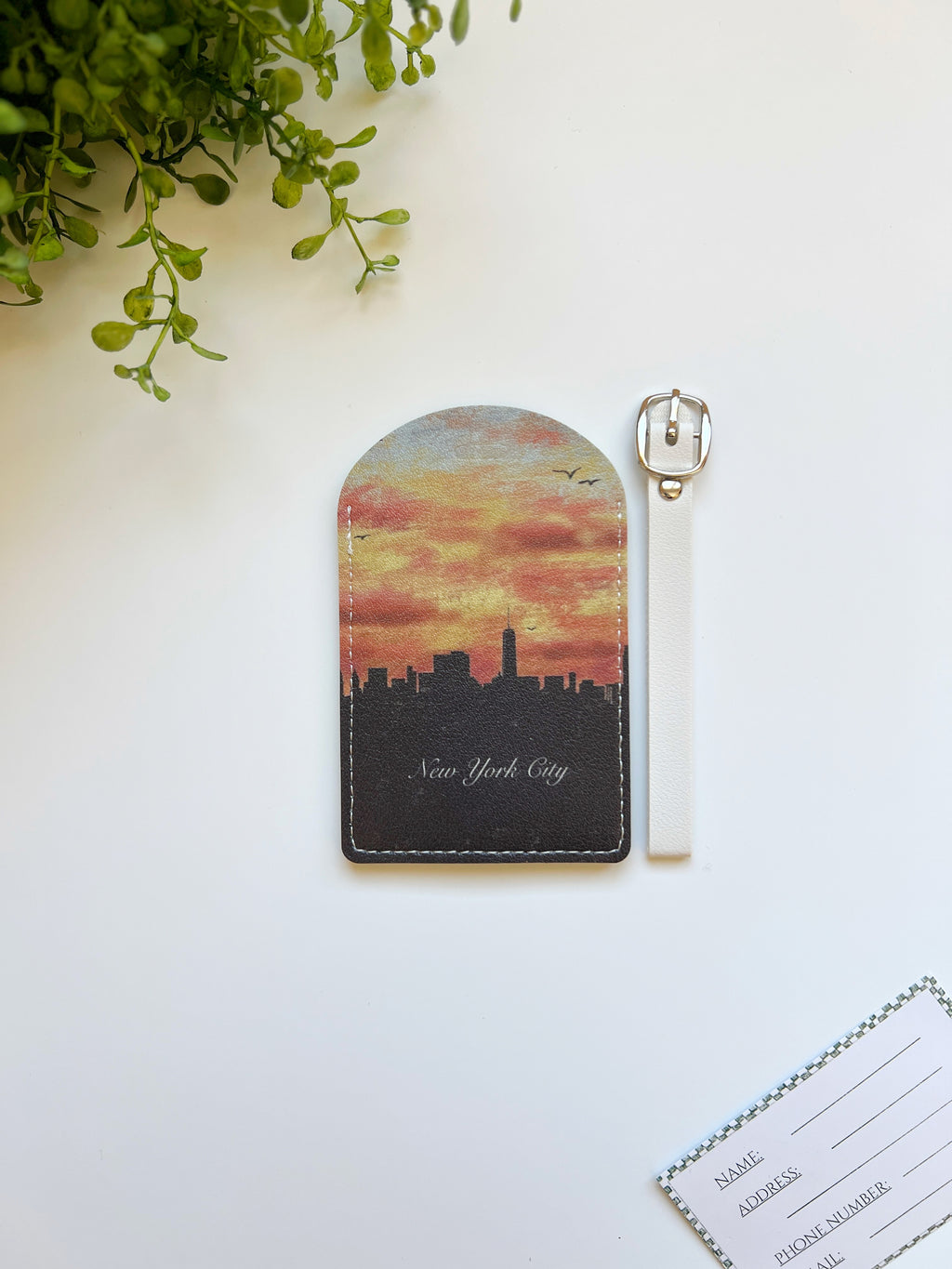 NYC Sunset Skyline Luggage tag