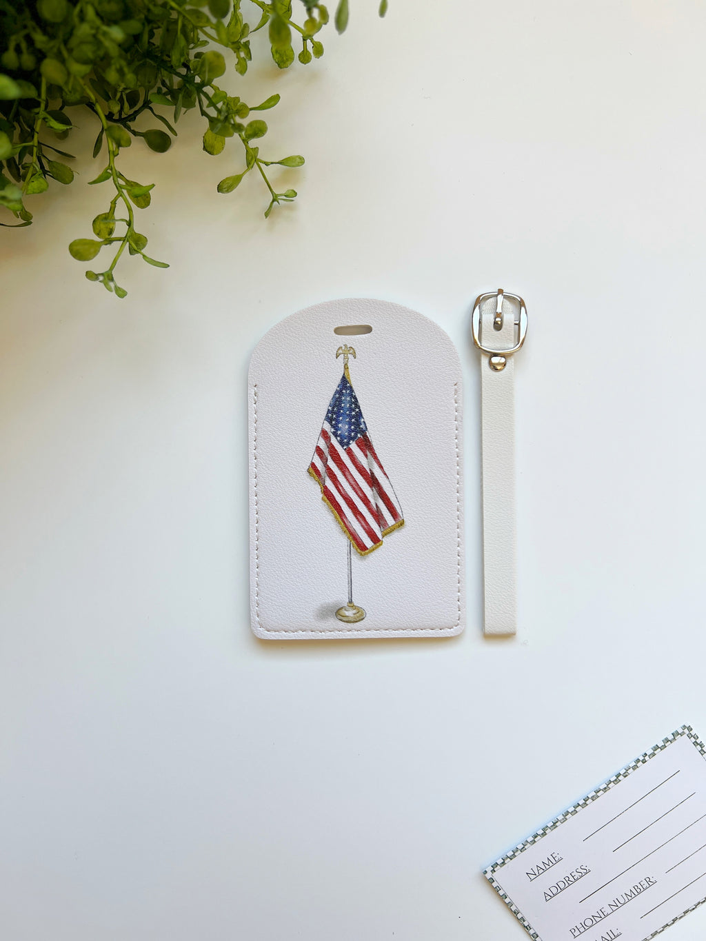American Flag Luggage tag