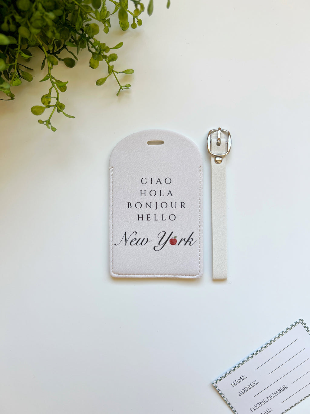 Hello New York Luggage tag