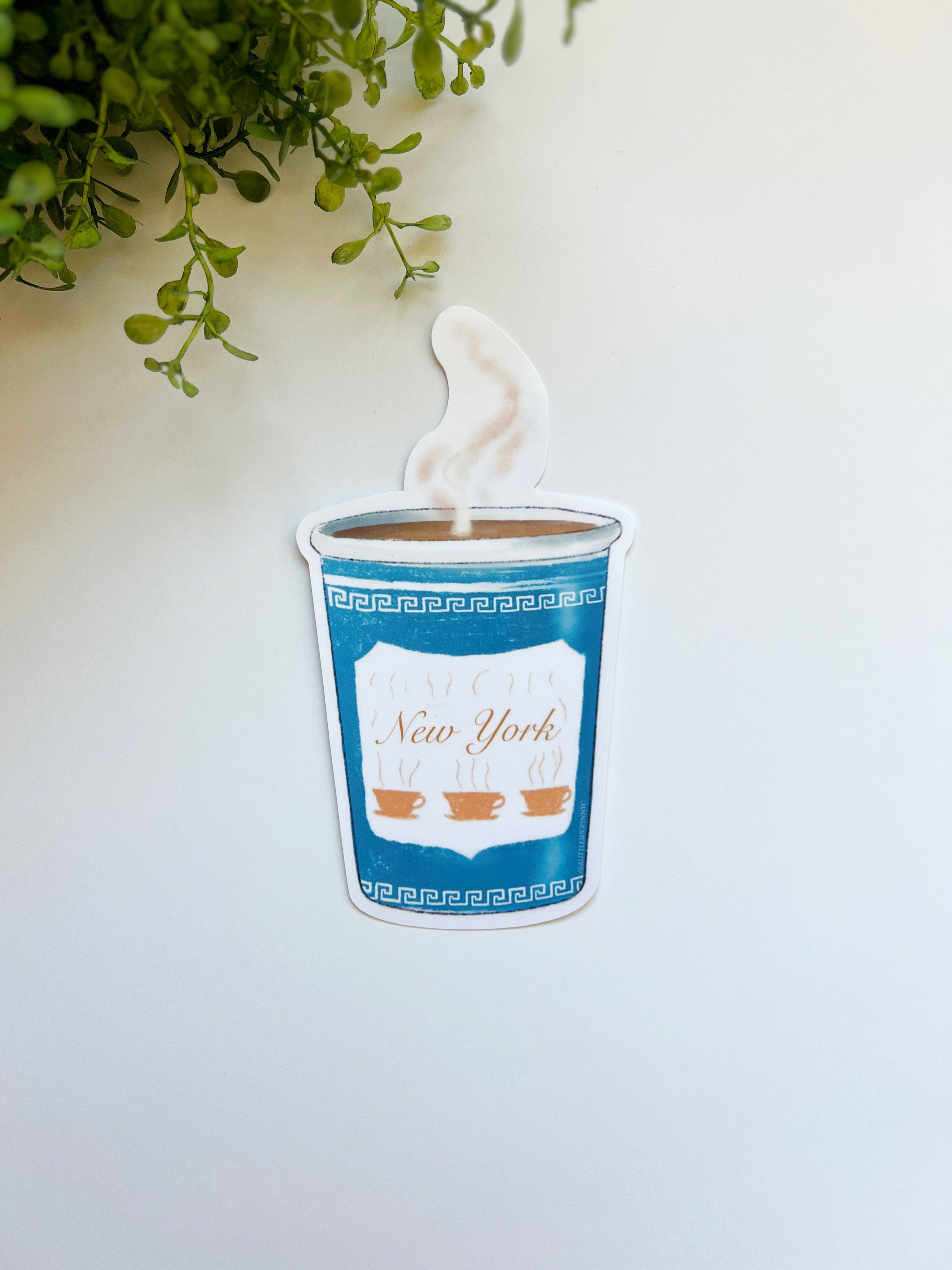 Coffee Cup Luggage Sticker