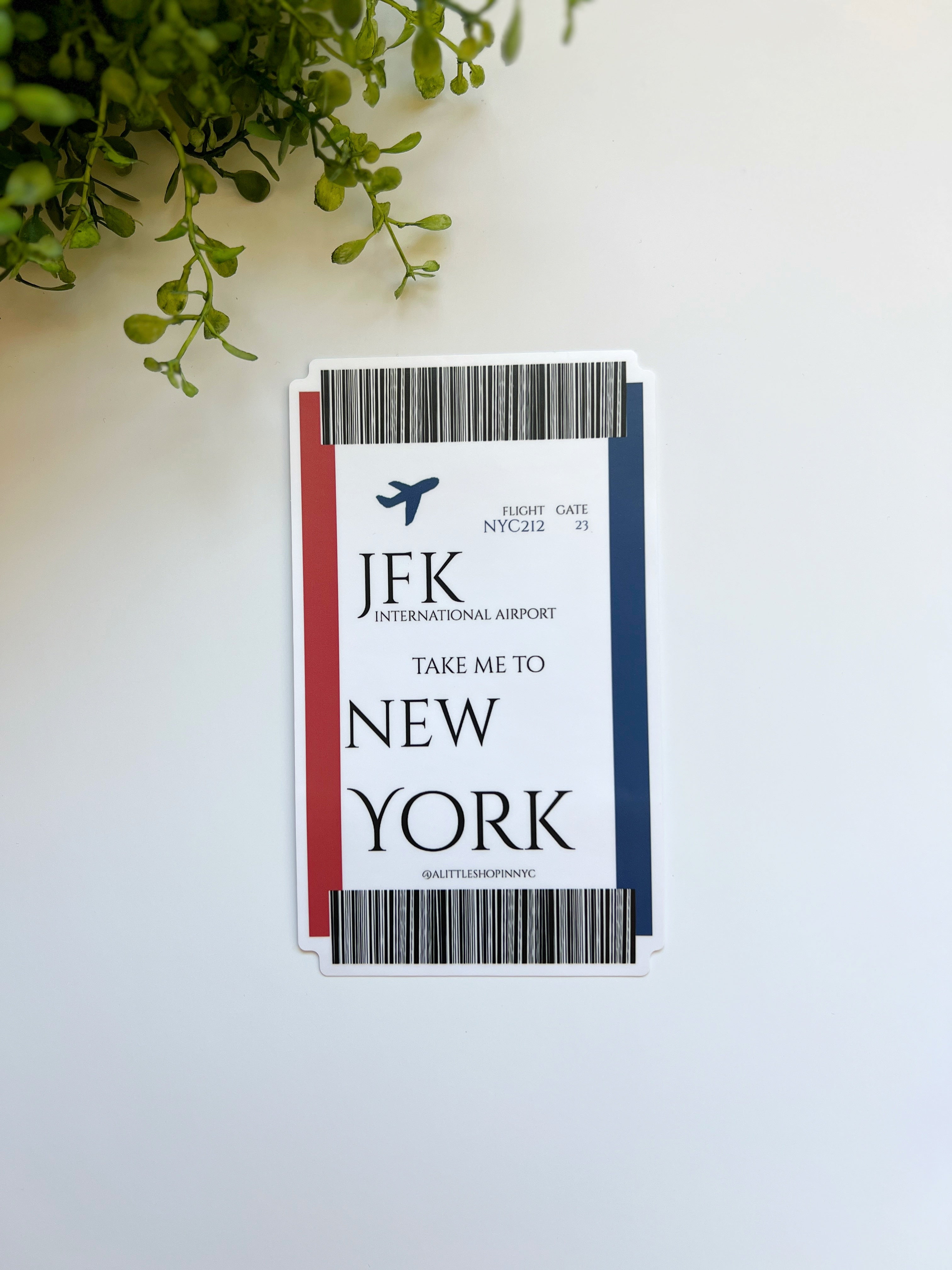 Boarding Pass Luggage Sticker