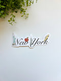 New York Text Luggage Sticker