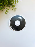 8 Ball Luggage Sticker