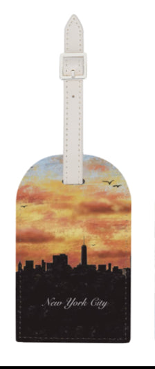 NYC Sunset Skyline Luggage tag