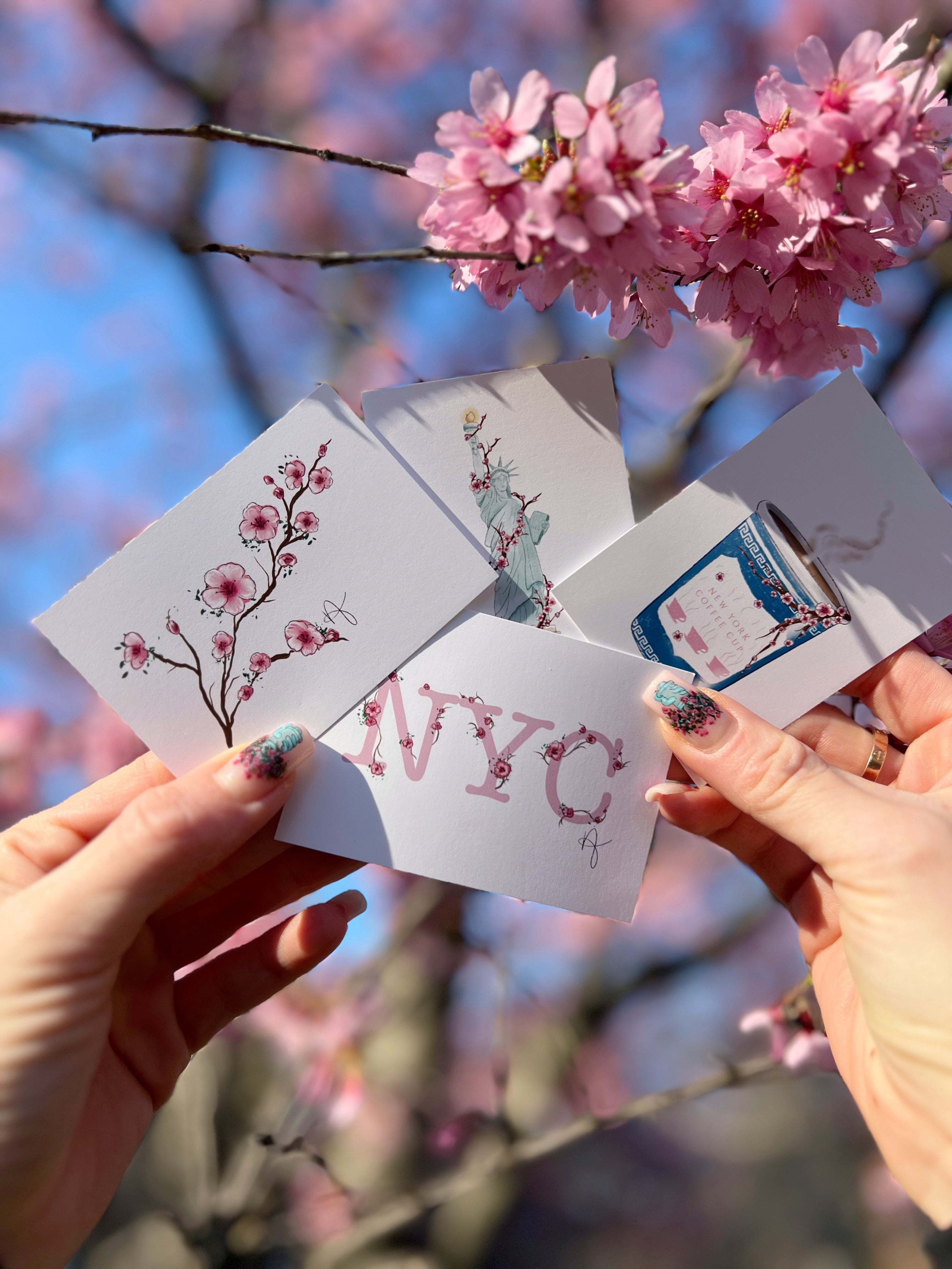 Cherry Blossoms in New York Mystery Little Prints