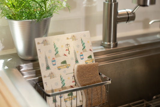Festive New York 2 Pack Dishcloth