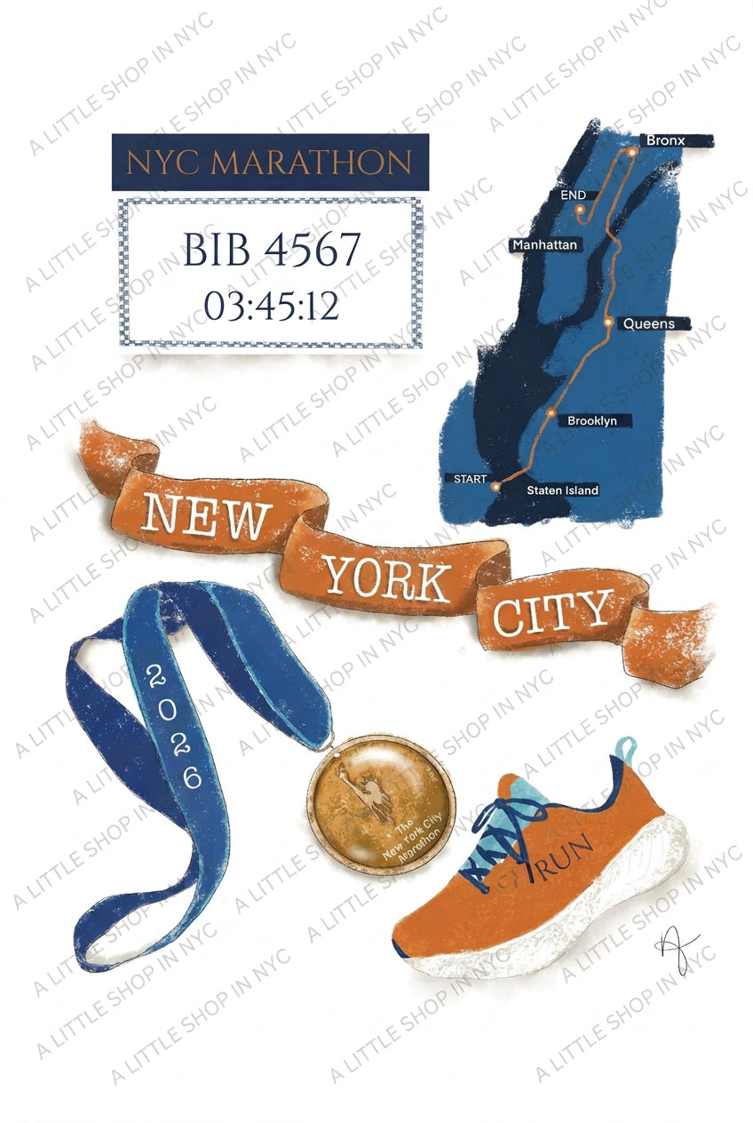 NYC Marathon Customized Print