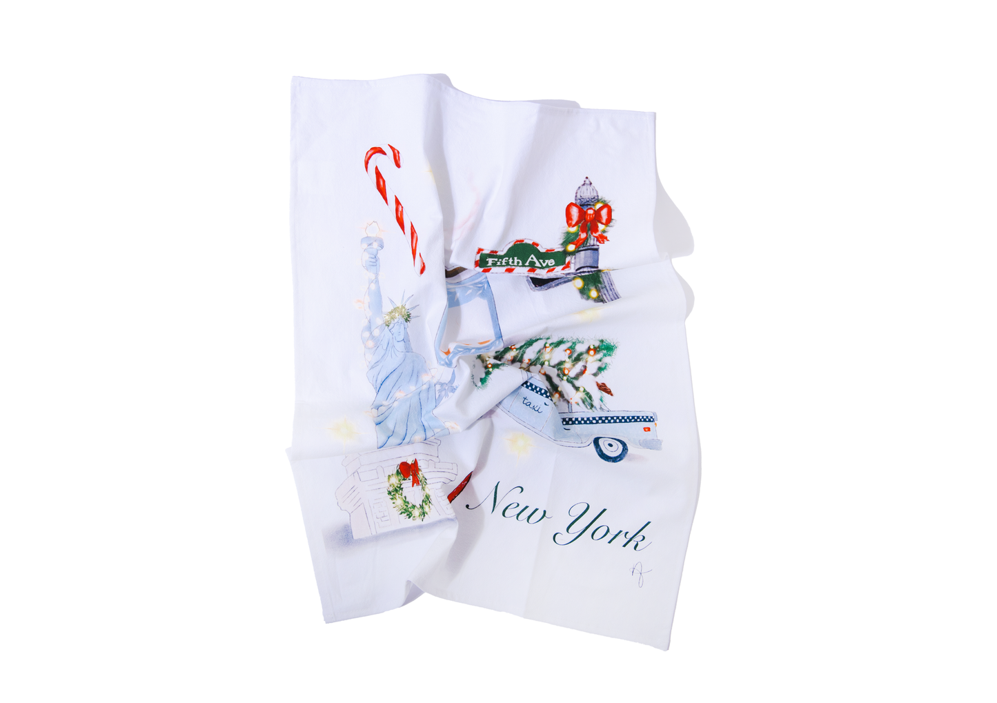 Seasons Greetings Tea Towel