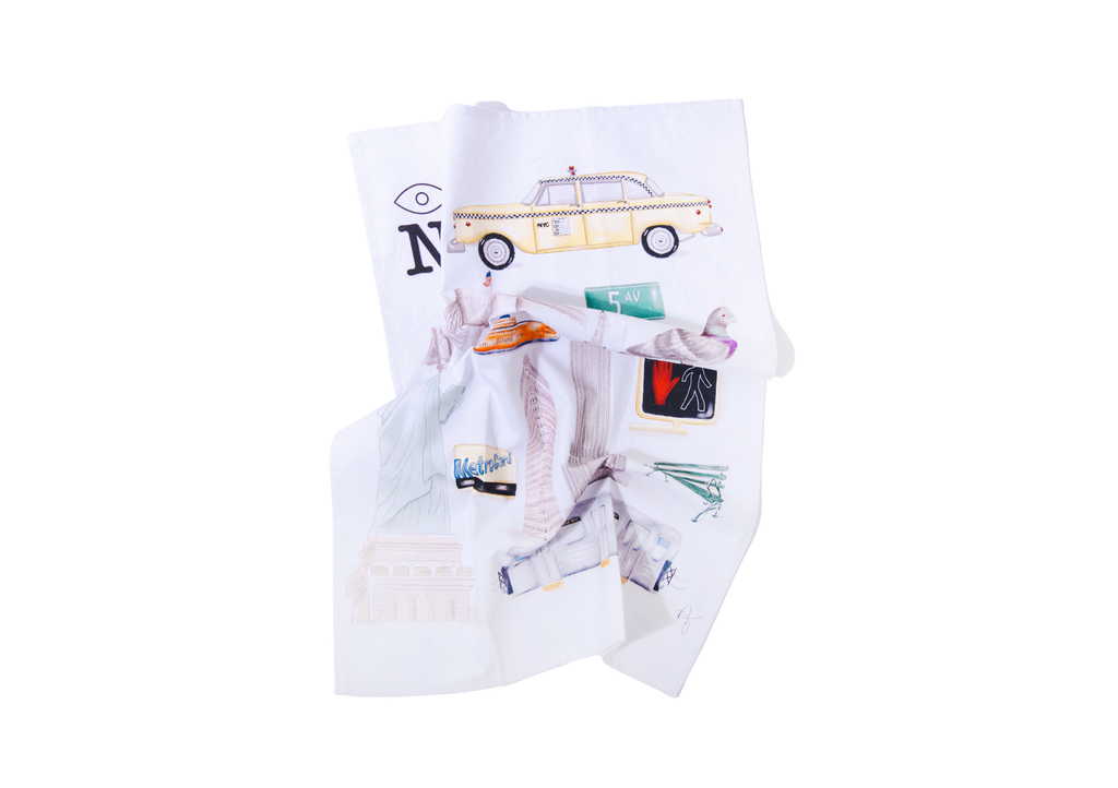 Icons of New York Tea Towel