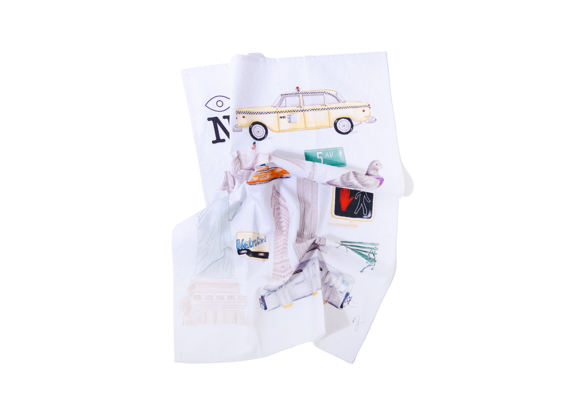 Icons of New York Tea Towel