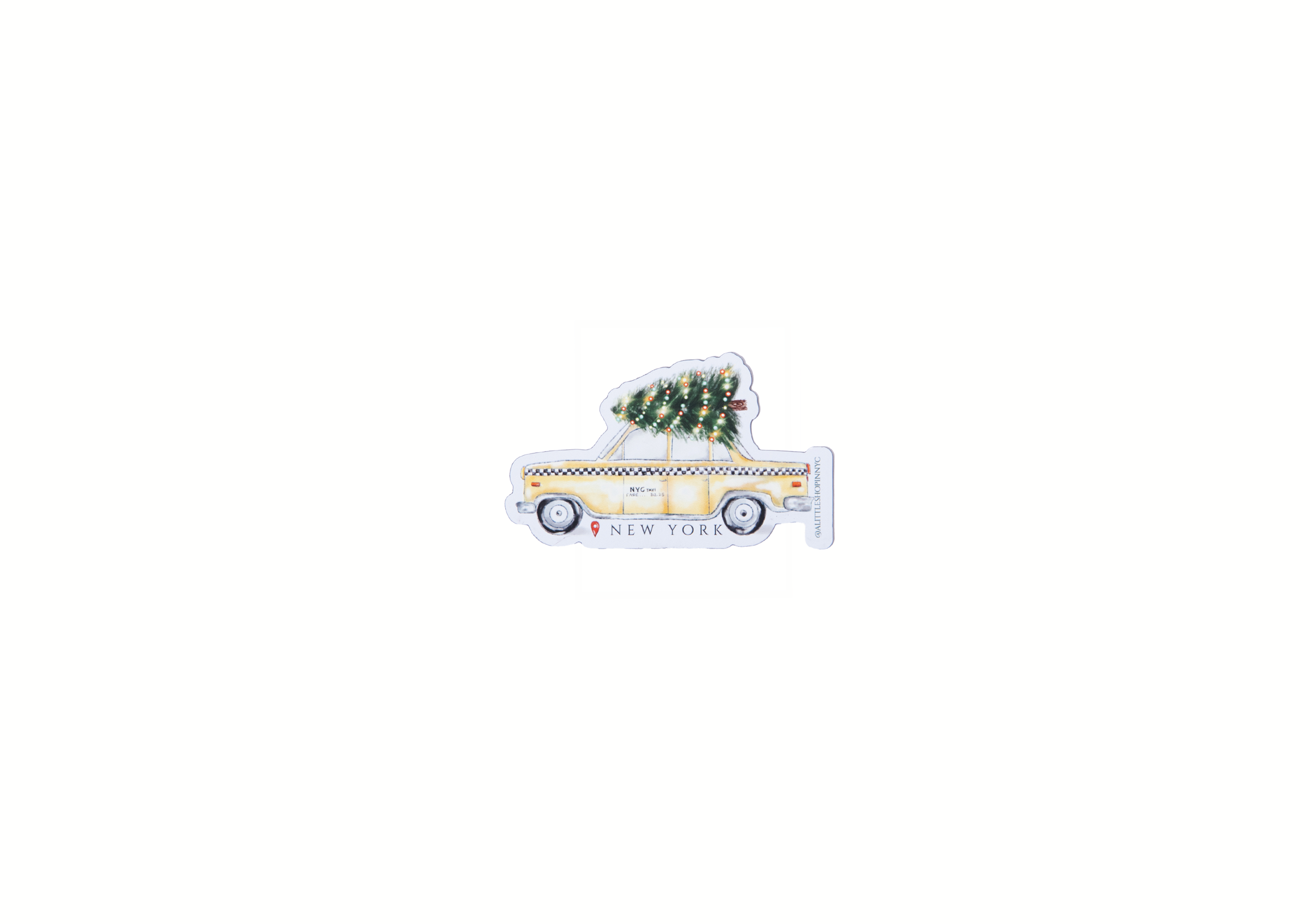 Festive Taxi Magnet